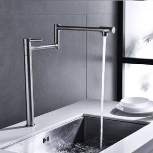 Brushed Nickel Finish Kitchen Faucet Pot Filler with Extension Shank - Product Image 1