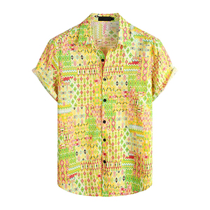 High Quality Sublimation Beach <b>Shirt</b> Lightweight Tropical Hawaiian Style <b>Shirt</b> Professional Supplier - Product Image 1