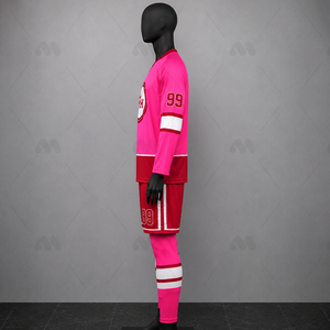 Ensemble de maillots de hockey sur glace personnalisés en gros – Maillot de hockey brodé et en twill, uniforme en polyester sublimé à séchage rapide - Product Image 3