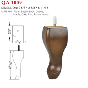 Classic Walnut <b>Wooden</b> <b>Sofa</b> <b>Legs</b> Solid Wood Furniture Feet for Couch Loveseat and Bed Frame Support - Product Image 6