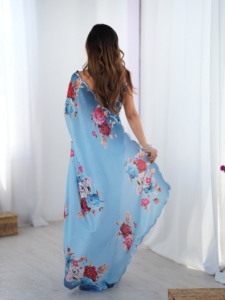 Elegant Heavy Chinnon Traditional <b>Saree</b> <b>for</b> <b>Women</b> Wedding & Party Wear Indian Pakistani Clothing Regular Length - Product Image 2