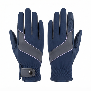 Gants d'équitation durables pour hommes et femmes, gants d'équitation confortables avec paume renforcée, doigts flexibles et poignet sécurisé - Product Image 3