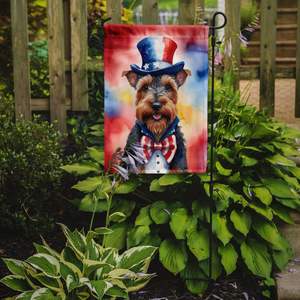 Welsh Terrier patriotique américain multicolore jardin drapeau boîte aux lettres décoratif cour et pelouse signe pour Patio oeuvre pour parterres de fleurs - Product Image 2