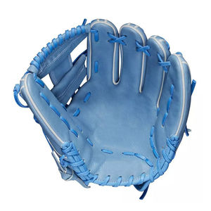 Guante de Béisbol WARPRO INDUSTRY de Piel de Cerdo Azul, Dedos Completos, Tejido en H, para Receptor Zurdo, Aislado, Impermeable, Transpirable, con Cierre de Tirón - Product Image 1