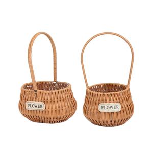 Panier à fleurs tressé en corde de papier et rotin, taille S, de la marque North, directement de l'usine, pour la Fête des Mères, pot à fleurs en forme de câlin, vente en gros - Product Image 1