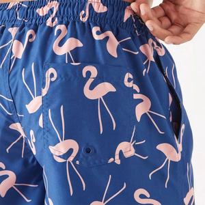 Shorts de bain pour hommes à sublimation frontale, couleurs de tissu personnalisées, impression, séchage rapide, cordon de serrage réglable, élastique - Product Image 2