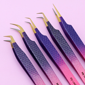 Nuevo Set de Pinzas para Extensión de Pestañas con Punta de Fibra, Herramientas de Aislamiento de Pestañas de Acero Inoxidable, Pinzas para Pestañas, Pinzas para Extensión de Pestañas - Product Image 3