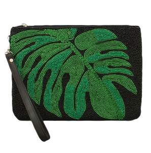 Monedero de moda con bordado de cuentas para niñas, elegante monedero con bordado floral de cuentas. - Product Image 5