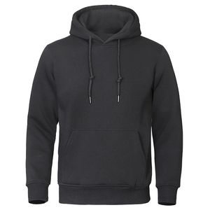 Sweat à capuche pour homme en molleton de coton brodé avec poche kangourou, décontracté, pour le sport et la gym, personnalisable et vierge - Product Image 6