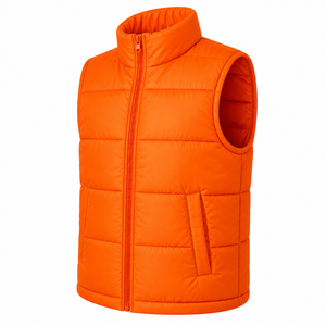 High Quality <b>Men</b> <b>Winter</b> <b>Vest</b> High Density Padded Quilted Sleeveless Outerwear Body Warmer Custom Two Tone Zipper Front Filled - Product Image 4