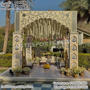 งานแต่งงานกลางแจ้งสไตล์ jharokha mandap สำหรับธีมงานแต่งงานปลายทางฟิวชั่นศาลาแต่งงาน /mandap สำหรับดัลลัส - Product Image 5