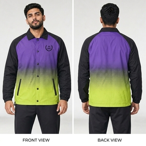 Vêtements de sport respirants et résistants à l'eau pour la randonnée et l'entraînement, veste coupe-vent en polyester légère pour hommes, fabrication OEM - Product Image 6