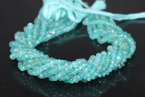 Cuentas de rondelle facetadas de apatita natural de 4-5MM con 13 pulgadas de longitud para la fabricación de joyas - Product Image 2