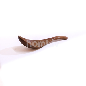 Cuchara de sopa y postre de madera de teca natural, sostenible, hecha a mano, artesanal, halal, apta para alimentos, decorativa, estilo japonés. - Product Image 3