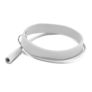 Pince à cils en acier inoxydable de haute qualité avec protège-poignet en caoutchouc, pointe fine, pour application d'extensions de cils en salon de beauté - Product Image 1