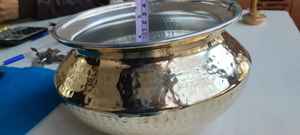 Olla de Latón Puro Hecha a Mano Tradicional India para Cocina Tradicional India con Revestimiento de Estaño al por Mayor - Product Image 5