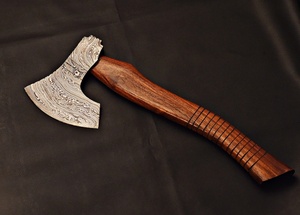 Damascus Steel Bearded Viking <b>Axe</b> New Design Rosewood Handle Outdoor Hunting Camping <b>Axe</b> OEM ODM OBM Custom Best Price Wholesale - Product Image 3
