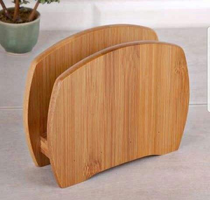 Porte-serviettes en bois rustique avec design artisanal pour table à manger, pique-niques, mariages, restaurants, respectueux de l'environnement - Product Image 5