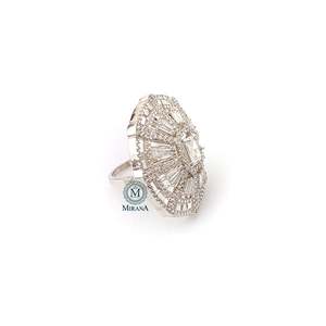 Georgia Vintage CZ Designer <b>Ring</b> <b>24K</b> <b>Gold</b> Plated Claw Set Gemstone - Product Image 5
