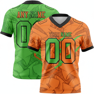Maillot de football américain respirant et antibactérien à manches courtes en mesh, uniforme de match, taille XL et plus, transfert thermique - Product Image 3