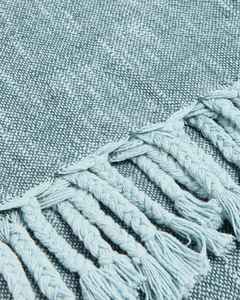 Plaid en coton tissé à franges – Couverture décorative bohème pour canapé, plaid texturé à franges pour la décoration intérieure - Product Image 5