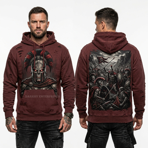 Sudadera con Capucha Azul Brillante para Hombre, Estilo Vintage, Oversize, con Gráfico de Caligrafía Árabe Antigua, Fabricante Personalizado - Product Image 3