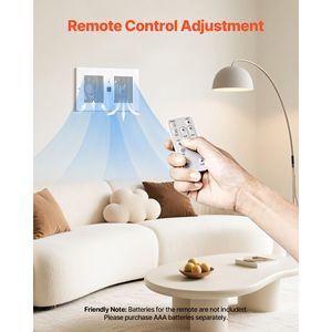 Ventilatore da Parete 2-in-1 da 4 Pollici, 300 CFM, con Telecomando, Ventilazione Silenziosa a 10 Velocità e Controllo della Temperatura - Product Image 3