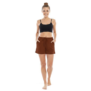 Shorts de sport pour femmes, coupe classique, 100% coton, logo personnalisé, course à pied, gym, entraînement, vente en gros OEM - Product Image 3