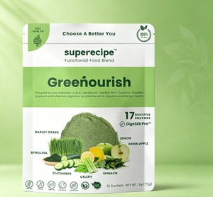 Greenourish Top Pick Boisson aux fruits pour la santé intestinale 15 sachets Poudre de jus pomme-citron à base de plantes Sans sucre Sans cholestérol - Product Image 1
