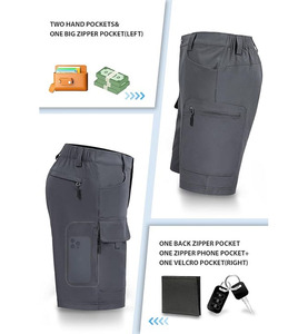 กางเกงขาสั้นลำลองผู้ชายสำหรับฤดูร้อน ผ้าเทอร์รี่ แห้งเร็ว กันยับ ปักลายชายผ่า เอวยางยืดสูง ระบายอากาศได้ดี ทรงหลวม - Product Image 3