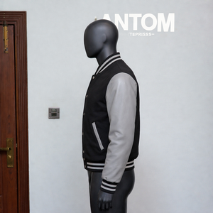 แจ็คเก็ตวาร์ซิตี้ผ้าวูลสไตล์วินเทจสำหรับผู้ชายคุณภาพสูงปี 2026 คอตั้งผ้าแคนวาส โลโก้ด้านหน้า แห้งเร็ว ระบายอากาศได้ดี กันลม - Product Image 5