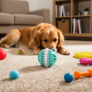 Jouet à mâcher pour animaux de compagnie en caoutchouc naturel à la menthe, Fun Tooth Ball, 6 cm - Product Image 3