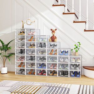 White 32PCS Shoe Boxes Small Size 33*23*14cm Plastic Mesh Freely Combinable Organiser - Product Image 4