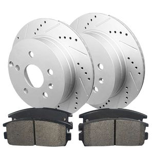 Dischi Freno Posteriori Forati e Pastiglie Freno per Chevy Equinox GMC Terrain 2010-2017 - Product Image 1