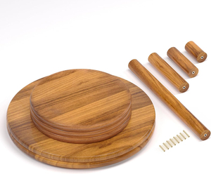 Base para Pastel de Aluminio/Madera de Lujo Premium con Diseño Moderno y Elegante, Reutilizable y Ecológica, Apta para Lavavajillas, para Pasteles de Boda - Product Image 3
