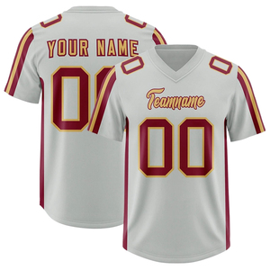 Camiseta de Fútbol Americano Personalizada TriPro Sports, Manga Corta, Cuello en V, Malla Sublimada, 100% Algodón, Secado Rápido, Cierre de Botones, Talla XL - Product Image 1