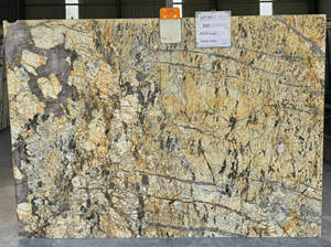 Revêtement mural de cuisine de luxe direct d'usine granit doré exotique élégant salon de villa en pierre de quartzite beige doré - Product Image 2