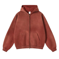 Sweat-shirts à capuche personnalisés vintage délavés à l'acide, effet pierre, coupe oversize, style streetwear, effet soleil délavé, coupe carrée, unisexe, effet usé