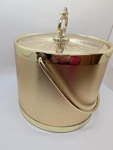 Luxury Gold Metal Ice <b>Bucket</b> with Designer <b>Lid</b> for Elegant Home Bars Cocktail Parties and Stylish Table Entertaining From India - Product Image 4