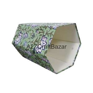 Cubo de basura de gran capacidad hecho a mano con estampado floral, cubo de basura de papel para oficina, cubo de basura de cartón - Product Image 4