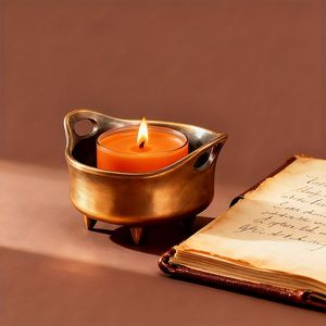 Vases à bougies en laiton antique, récipients décoratifs pour bougies, pour un style vintage, décoration intérieure élégante, pièce d'appoint. - Product Image 1