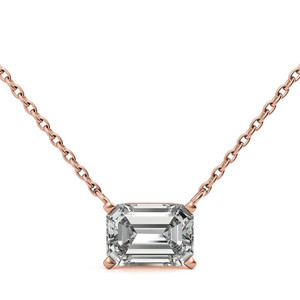 Handmade Lab Created 18k Gold Diamond <b>Pendant</b> Charm Jewellery <b>Emerald</b> Cut Bezel Lab Grown Diamond <b>Pendant</b> For Women And Girls - Product Image 2