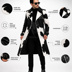 Manteau en cuir pour homme, style moderne, fabriqué avec des matériaux de qualité supérieure pour un confort hivernal, disponible en couleur et taille personnalisées - Product Image 5