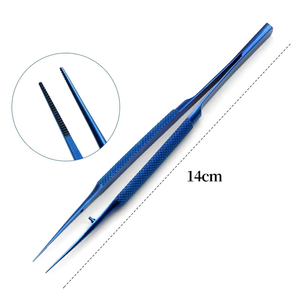 Pinzas Oftálmicas Microscópicas de Alta Calidad, de Acero Inoxidable y Aleación de Titanio, con Patrón Horizontal, Instrumento de Precisión - Product Image 5