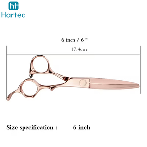 Ciseaux de coiffure en acier inoxydable de haute qualité de 6 pouces, ciseaux ergonomiques pour droitiers, professionnels pour barbier et salon - Product Image 6