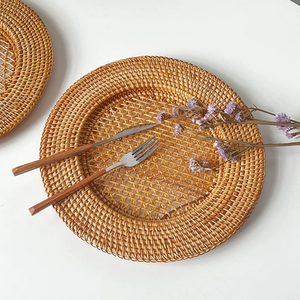 Fábrica especializada en la fabricación de cargadores de ratán a precio al por mayor cargadores tejidos para mesa de comedor de lujo fiesta de boda - Product Image 3