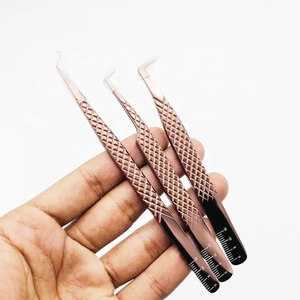 แหนบต่อขนตาปลายไฟเบอร์คุณภาพสูง สแตนเลสอย่างดี สำหรับแยกขนตา  พร้อมโลโก้สั่งทำได้ - Product Image 2