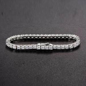 Pulsera de cadena tipo tenis de platino pt950 con diamantes naturales y oro blanco de 18k, regalo para novia, San Valentín, joyería fina de lujo. - Product Image 4