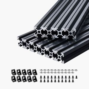 10 Pezzi Profilo in Alluminio Estruso T5 ad Alta Resistenza 2020, 1200mm, Standard Europeo, Binario Lineare Anodizzato di Alta Qualità - Product Image 1