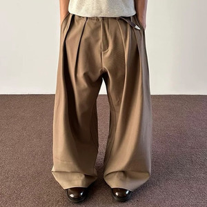 High Quality French Terry Cotton Oversized Baggy Sweatpants Custom Straight Curved Striped <b>Trousers</b> with <b>Drawstring</b> Rope - Product Image 4